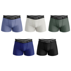 AIRNESS Lot de 5 boxers homme en coton colorés Starter