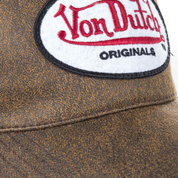 Casquette baseball homme Von Dutch Originals filet Marron