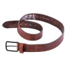 Ceinture en cuir de vachette avec boucle 4cm