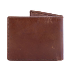 Portefeuille en cuir véritable Bute 2 volets  9x11 cm