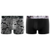 Lot de 2 boxers homme en coton imprimé et uni Concrete