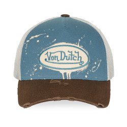 Casquette baseball effet usé avec broderie et print Tag Blue