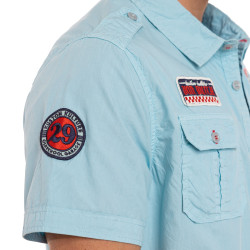 Chemise homme manches courtes en popeline patchs Tools