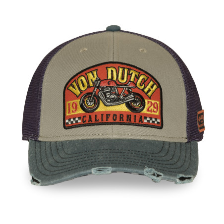 Casquette semi curve premium effet usé avec patch California