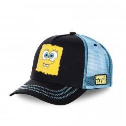 Casquette Capslab SpongeBob Bob L'Éponge Noir filet Bleu