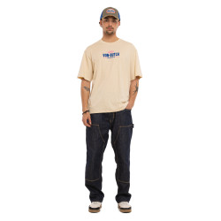 T-shirt homme col rond relax fit slub en jersey California