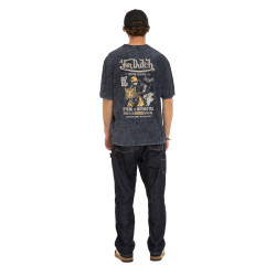 T-shirt homme col rond relax fit acid wash Pass