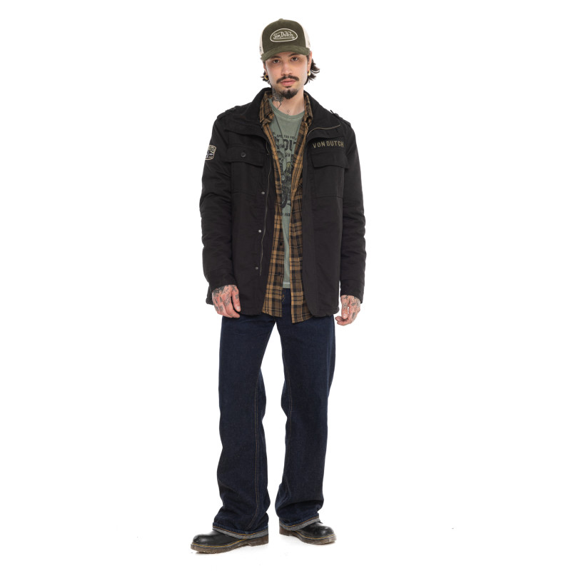 Veste militaire doublée homme avec écusson Aaron