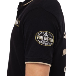 Polo homme maille piquée avec patchs et print dos MC29