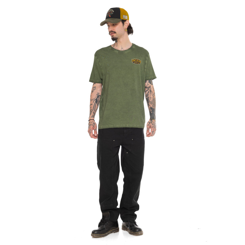 T-shirt homme regular en jersey 160GSM print devant et dos Catlif