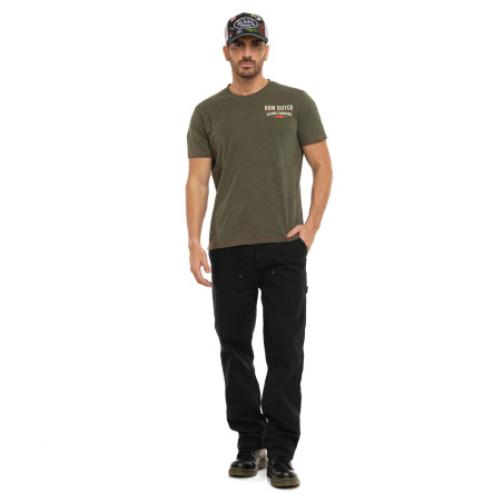 T-shirt homme col rond regular fit slub en jersey Champion