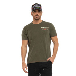 T-shirt homme col rond regular fit slub en jersey Champion