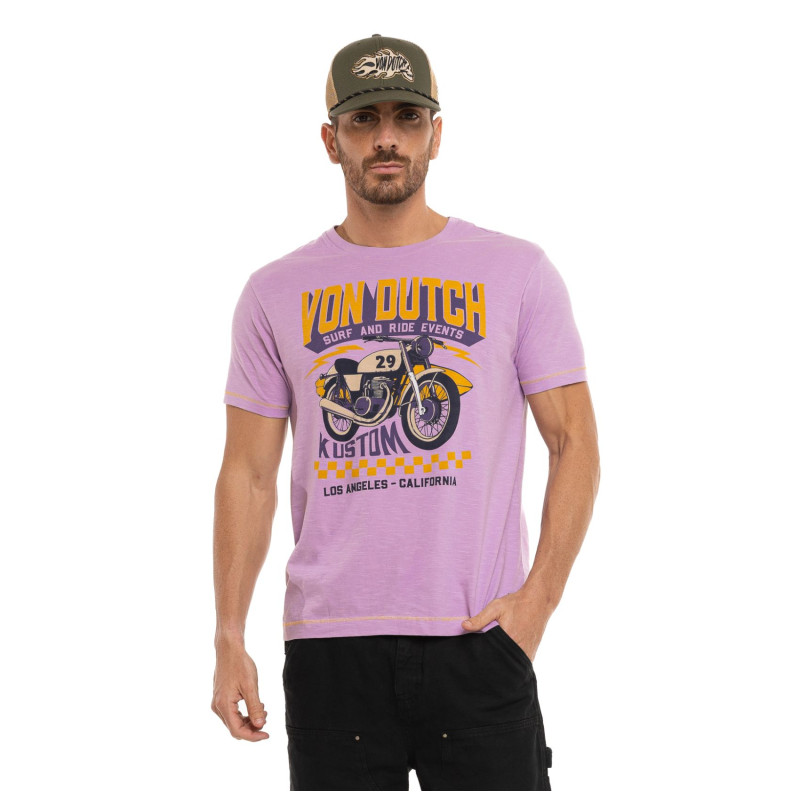 T-shirt homme regular fit col rond en Slub jersey Event