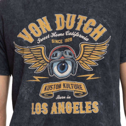 T-shirt homme col rond  Regular fit en Jersey effet Acid wash Seeing