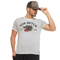 T-shirt homme regular fit col rond en jersey bicolore int kaki Wild