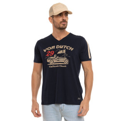 T-shirt homme regular fit col V en jersey Flag