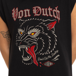 Robe longue col rond sans manches avec print devant South