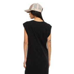 Robe longue col rond sans manches avec print devant South