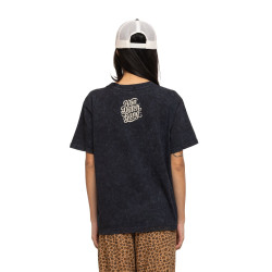 T-shirt femme col rond regular acid wash print devant et dos Eagle