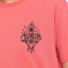 T-shirt femme col rond avec imprimé devant et dos Sacré Coeur