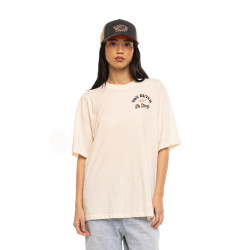 T-shirt femme loose col rond print devant et dos Snake
