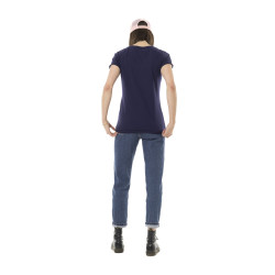 Tee shirt femme avec col rond et print Vintage