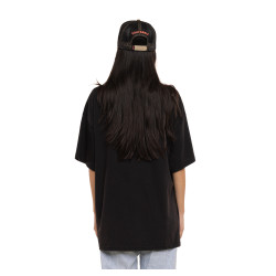 T-shirt femme relax fit col rond print devant Wolf