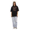 T-shirt femme relax fit col rond print devant Wolf