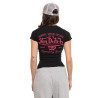 T-shirt femme moulant col rond print devant et dos Mrk