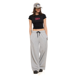 T-shirt femme moulant col rond print devant et dos Mrk