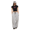 T-shirt femme moulant col rond print devant et dos Mrk