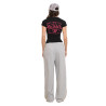 T-shirt femme moulant col rond print devant et dos Mrk