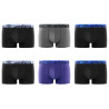 Lot de 6 boxers homme en coton ceinture subli Force