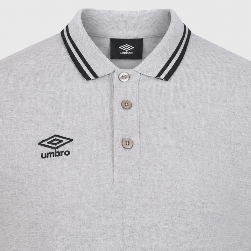 Polo homme bicolore en coton pique avec logo brodé 806451