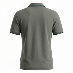 Polo homme bicolore en coton pique avec logo brodé 806451