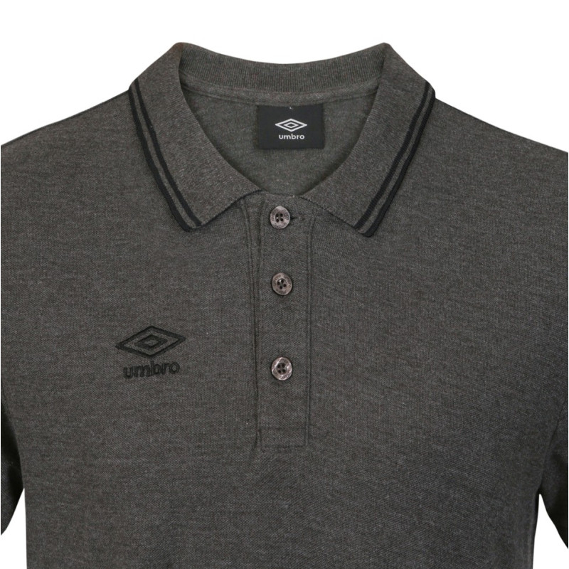Polo homme bicolore en coton pique avec logo brodé 806451