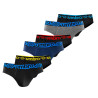 Lot de 6 slips homme unis ceintures colorées
