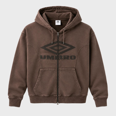 Sweat zippé à capuche homme maille de coton lavé 375GSM SC Washed Zip