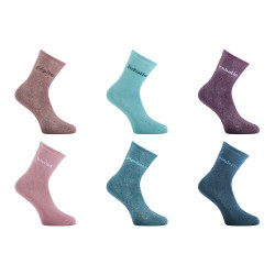 Lot de 6 Paires de chaussettes femme à paillettes soft Pépite