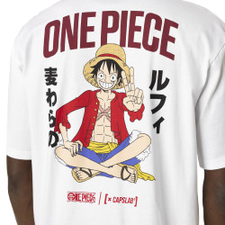T-shirt en coton homme relax fit avec print  One Piece Luffy