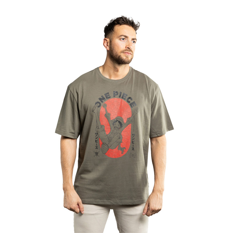 T-shirt homme relax fit avec print One Piece Luffy T-shirt homme relax fit avec print One Piece Luffy