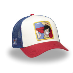 Casquette trucker avec filet en sergé de coton One piece Luffy