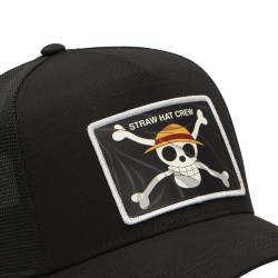 Casquette trucker premium effet bambou One Piece Black Flag