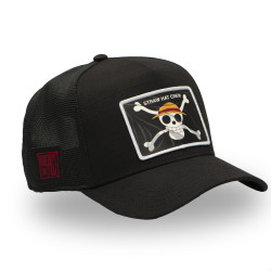 Casquette trucker premium effet bambou One Piece Black Flag
