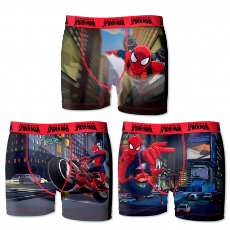 Lot De 3 Boxers Garçon Marvel Spiderman