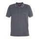 Polo Pierre Cardin Chiné Anthracite Col Liseret Bl