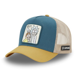 Casquette trucker en coton avec filet Rick and Morty