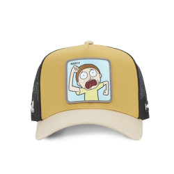 Casquette trucker en coton avec filet Rick and Morty Yellow
