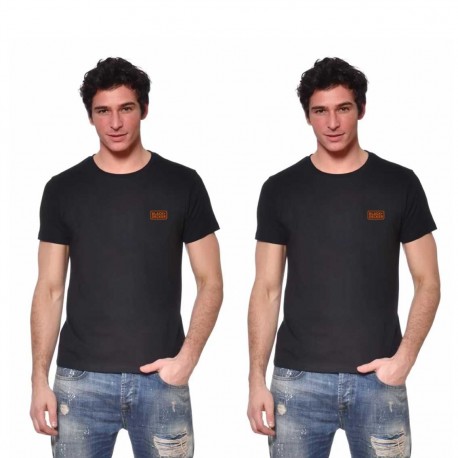 Lot de 2 t-shirts homme manches courtes en coton 140gr/m²