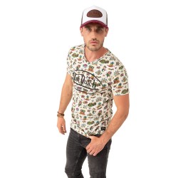 T-Shirt col en V homme en coton Ron